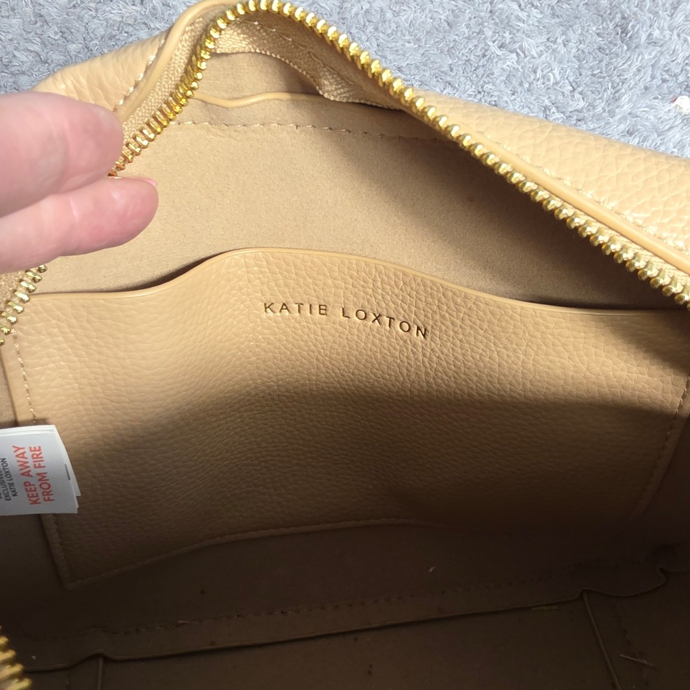 Katie Loxton Crossbody Bag Pebbled Vegan Leather Tribal Geometric Woven Strap - Picture 10 of 14